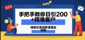 手把手教你日引200+精准客户,精准引流矩阵搭建全攻略:从价值解析到实战模式-中创网_分享创业项目_助您在家赚钱