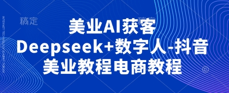 美业AI获客Deepseek+数字人-抖音美业教程电商教程-中创网_分享创业项目_助您在家赚钱