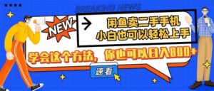 (14221期)闲鱼卖二手手机,小白也可以轻松上手,学会这个方法,你也可以日入800+-中创网_分享创业项目_助您在家赚钱