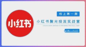 小红书聚光陪跑第一期,教你从0到1玩转小红书聚光投流,搭建小红书付费投流团队,更快的见到效果-中创网_分享创业项目_助您在家赚钱