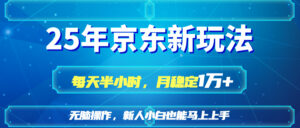 (14309期)25京东新玩法,每天半小时,月稳定1W+-中创网_分享创业项目_助您在家赚钱