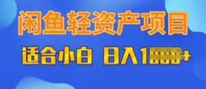 闲鱼轻资产项目，适合新手小白，日入多张-中创网_分享创业项目_助您在家赚钱