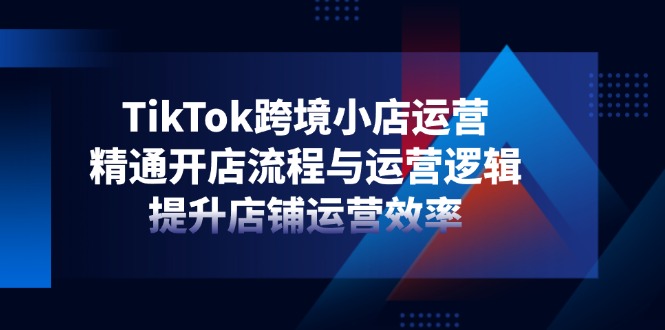 （14369期）TikTok跨境小店运营，精通开店流程与运营逻辑，提升店铺运营效率-中创网_分享创业项目_助您在家赚钱