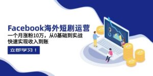 Facebook海外短剧运营:一个月涨粉10万,从0基础到实战,快速实现收入到账-中创网_分享创业项目_助您在家赚钱