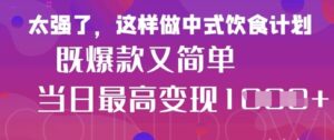 疯狂爆火!小红书等平台的女性中餐养生视频,小白轻松制作,快速拿到结果-中创网_分享创业项目_助您在家赚钱