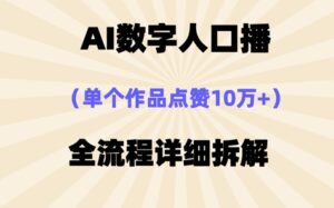 AI数字人口播，单个作品点赞10W+，操作方法十分简单-中创网_分享创业项目_助您在家赚钱