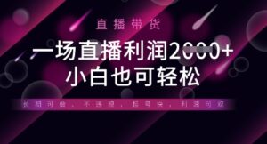 半无人直播带货，一场利润数张，适合所有平台玩法，小白也可轻松-中创网_分享创业项目_助您在家赚钱
