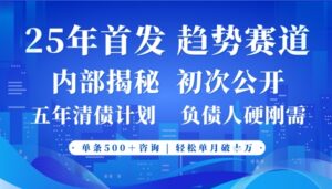 2025年首次公开,真正的事业型赛道,客咨不断,单月轻松破W-中创网_分享创业项目_助您在家赚钱