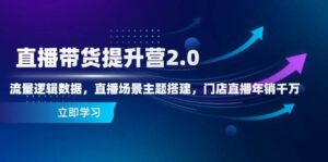 直播带货提升营2.0:流量逻辑数据,直播场景主题搭建,门店直播年销千万-中创网_分享创业项目_助您在家赚钱