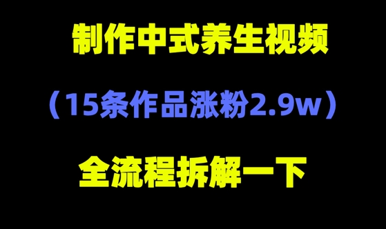 deepseek+中式养生，14条视频涨粉2.4W+，全新流量密码-中创网_分享创业项目_助您在家赚钱