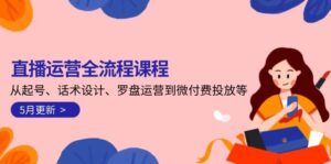 直播运营全流程课程-5月更新：从起号、话术设计、罗盘运营到微付费投放等-中创网_分享创业项目_助您在家赚钱