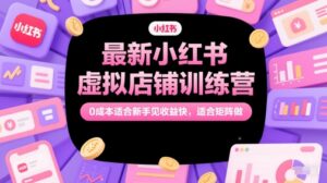 最新小红书虚拟店铺训练营,0成本适合新手见收益快,适合矩阵做-中创网_分享创业项目_助您在家赚钱