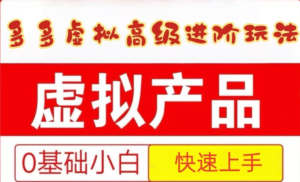 25拼多多虚拟资料高级进阶玩法,小白也能快速上手,保姆级教程-中创网_分享创业项目_助您在家赚钱