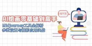 AI绘画零基础到高手，Midjourney工具全解析，参数设置与摄影应用实战-中创网_分享创业项目_助您在家赚钱