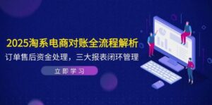 2025淘系电商对账全流程解析,订单售后资金处理,三大报表闭环管理-中创网_分享创业项目_助您在家赚钱