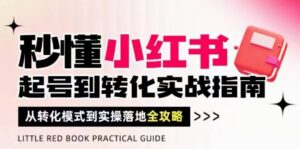 秒懂小红书-起号到转化实战指南,从转化模式到实操落地全攻略,让你破解流量玄学,做得有结果-中创网_分享创业项目_助您在家赚钱