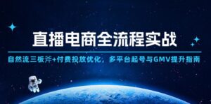 (14693期)直播电商全流程实战:自然流三板斧+付费投放优化,多平台起号与GMV提升指南-中创网_分享创业项目_助您在家赚钱