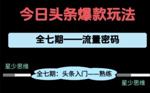 头条系列全七期项目拆解，全是干货，新手从0-1必经过程，99的人会踩的坑-中创网_分享创业项目_助您在家赚钱