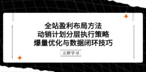 (14698期)全站盈利布局方法:动销计划分层执行策略,爆量优化与数据闭环技巧-中创网_分享创业项目_助您在家赚钱