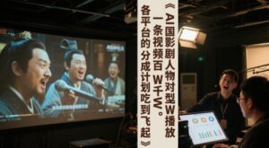 AI三国影视剧人物对口型唱歌玩法,一条视频百W千W播放,各平台的分成计划吃到飞起-中创网_分享创业项目_助您在家赚钱