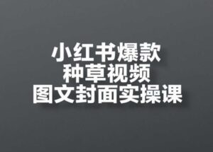 小红书爆款种草视频图文封面实操课,开店、选品、引流、变现全流程-中创网_分享创业项目_助您在家赚钱