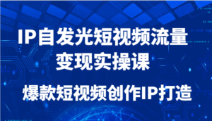 IP自发光短视频流量变现实操课，爆款短视频创作IP打造-中创网_分享创业项目_助您在家赚钱