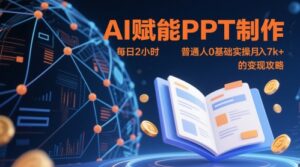 AI赋能PPT制作,每日2小时,普通人0基础实操月入7k+ 的变现攻略-中创网_分享创业项目_助您在家赚钱