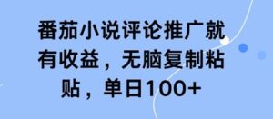 番茄小说评论推广就有收益，无脑复制粘贴，单日100+-中创网_分享创业项目_助您在家赚钱
