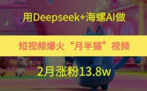 用Deepseek+海螺AI做短视频爆火“月半猫”视频，2月涨粉13.8w-中创网_分享创业项目_助您在家赚钱