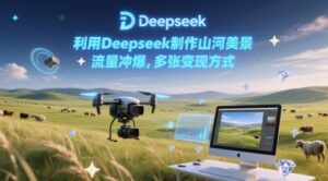 利用Deepseek制作山河美景，流量冲爆，多张变现方式-中创网_分享创业项目_助您在家赚钱