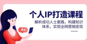 个人IP打造课程,解析成功人士套路,构建知识体系,实现全网营销变现-中创网_分享创业项目_助您在家赚钱