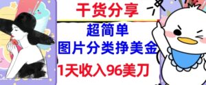 图片分类挣美金,1天收入96美刀,0成本,超简单, 实战干货,免费分享-中创网_分享创业项目_助您在家赚钱