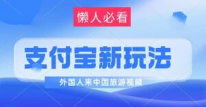 支付宝最新蓝海赛道，搬运外国人来中国旅游视频，制作非常简单，轻松日入几张-中创网_分享创业项目_助您在家赚钱