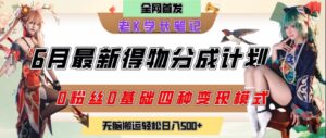 6月份最新得物创作者分成计划2.0玩法,0粉丝0基础四种模式变现,从隐蔽渠道无脑搬运,日入2张-中创网_分享创业项目_助您在家赚钱
