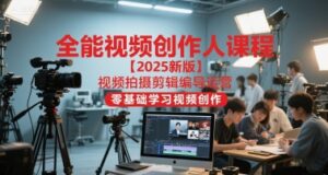 全能视频创作人课程【2025新版】视频拍摄剪辑编导运营,零基础学习视频创作-中创网_分享创业项目_助您在家赚钱