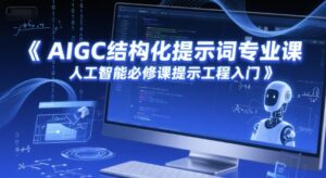AIGC结构化提示词专业课,人工智能必修课提示工程入门-中创网_分享创业项目_助您在家赚钱