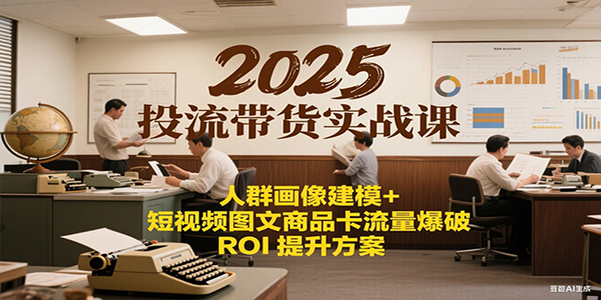 2025投流带货实战课：人群画像建模+短视频图文商品卡流量爆破ROI提升方案-中创网_分享创业项目_助您在家赚钱