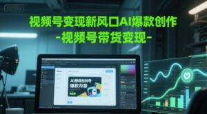 视频号变现新风口AI爆款创作-视频号带货变现-中创网_分享创业项目_助您在家赚钱