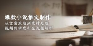 （15098期）爆款小说推文制作，从文案浓缩到素材处理，视频剪辑发布全流程解析-中创网_分享创业项目_助您在家赚钱