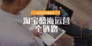 (15160期)淘宝蓝海运营全链路,从选品到流量变现,小类目突围完整方案-中创网_分享创业项目_助您在家赚钱