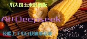 AI+Deepseek小人国玉米制作爆米花 经典回忆-中创网_分享创业项目_助您在家赚钱