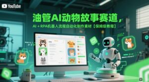 油管AI动物故事赛道,AI+RPA机器人流程自动化制作素材【保姆级教程】-中创网_分享创业项目_助您在家赚钱
