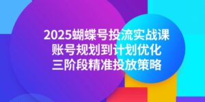 （14987期）2025蝴蝶号投流实战课，账号规划到计划优化，三阶段精准投放策略-中创网_分享创业项目_助您在家赚钱