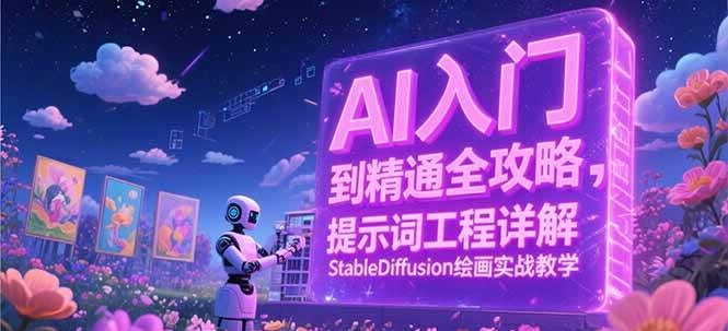 图片[1]-AI入门到精通全攻略，提示词工程详解，StableDiffusion绘画实战教学