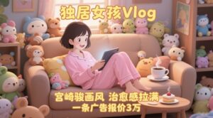 单个账号涨粉71W!用AI制作独居女孩Vlog,宫崎骏画风,治愈感拉满,一条广告报价3W-中创网_分享创业项目_助您在家赚钱