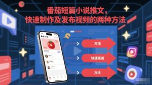 番茄短篇小说推文，快速制作及发布视频的两种方法-中创网_分享创业项目_助您在家赚钱