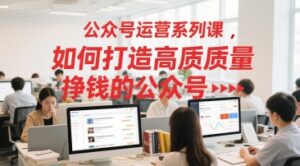 公众号运营系列课,如何打造高质量挣钱的公众号-中创网_分享创业项目_助您在家赚钱