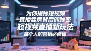 为你揭秘短视频直播卖房背后的秘密，短视频直播新玩法，每个人的营销必修课-中创网_分享创业项目_助您在家赚钱