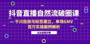 (15136期)抖音直播自然流破圈课-6月,千川投放与标签建立,单场GMV百万实操案例解析-中创网_分享创业项目_助您在家赚钱
