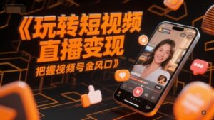 玩转短视频直播变现,把握视频号金风口-中创网_分享创业项目_助您在家赚钱